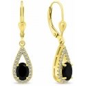 Brilio Silver Beautiful gold-plated earrings with black zircons EA446YBC Brilio Silver Beautiful gold-plated earrings with black zircons EA446YBC