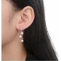 Moiss Elegant silver earrings with zirconia and synthetic pearls E0003098 Moiss Elegant silver earrings with zirconia and synthetic pearls E0003098