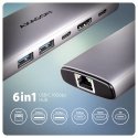 Axagon HMC-6G2L kannettavien tietokoneiden telakka ja porttitoistin Langallinen USB 3.2 Gen 2 (3.1 G Axagon HMC-6G2L kannettavien tietokoneiden telakka ja porttitoistin Langallinen USB 3.2 Gen 2 (3.1 G