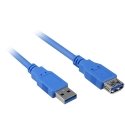 Sharkoon USB 3.0 MF USB-kaapeli 3 m Sininen Sharkoon USB 3.0 MF USB-kaapeli 3 m Sininen
