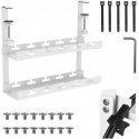 "Maclean" under-desk cable organizer, max load 5kg, 2 levels, white, MC-104 W "Maclean" under-desk cable organizer, max load 5kg, 2 levels, white, MC-104 W
