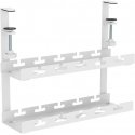 „Maclean“ po stalu dedamas juhtmete korraldaja, maks. koormus 5kg, 2 taset, valge, MC-104 W „Maclean“ po stalu dedamas juhtmete korraldaja, maks. koormus 5kg, 2 taset, valge, MC-104 W