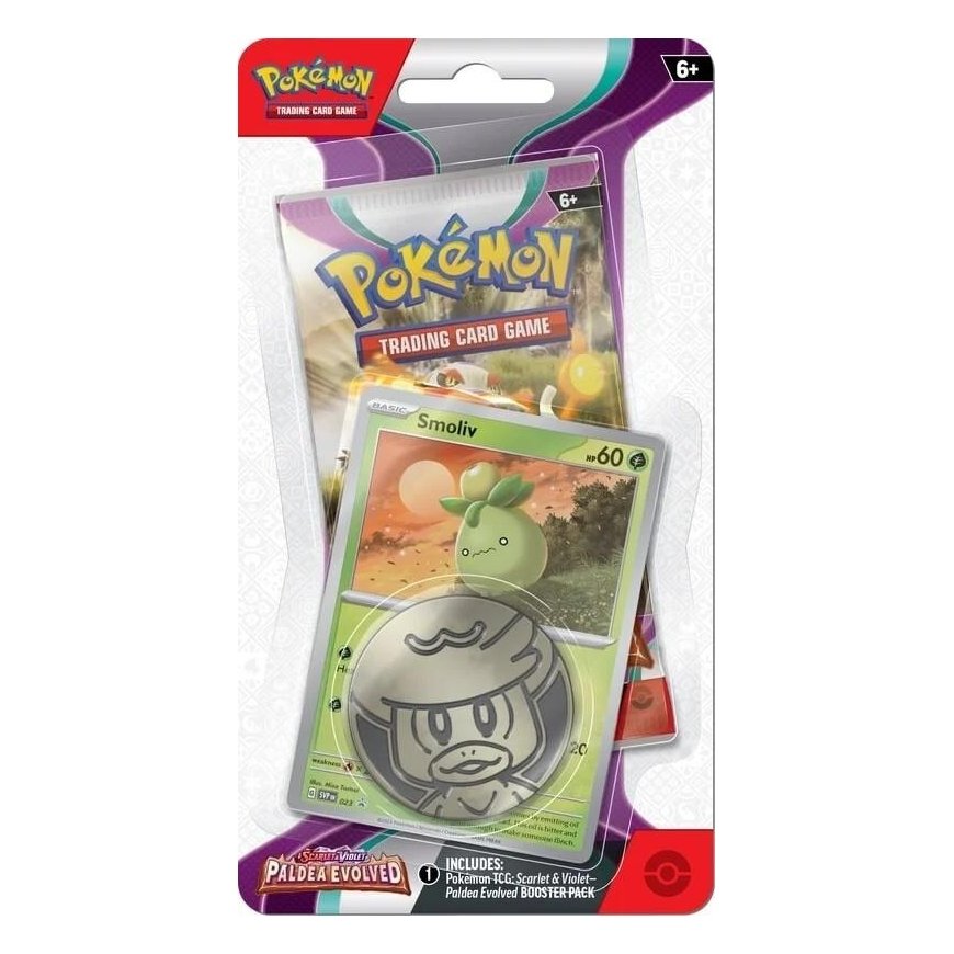 Pokemon TCG - Scarlet & Violet 2 Paldea Evolved Booster Checklane Blister - Smoliv