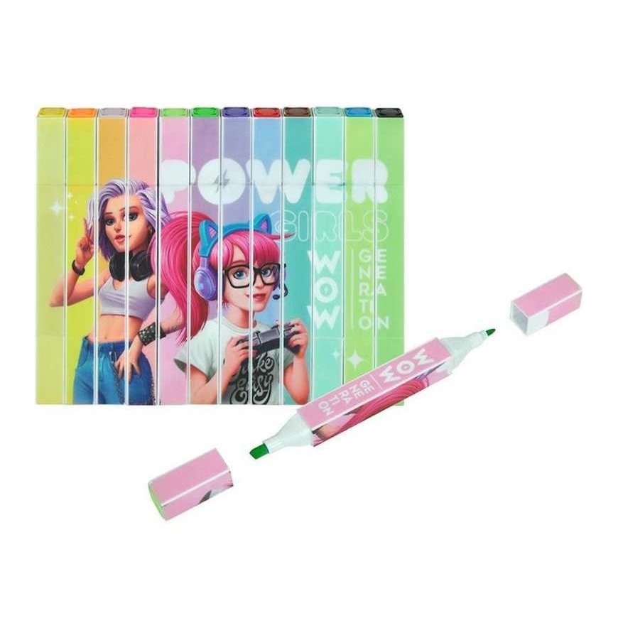 Wow Generation "Wow" card - double-sided square markers (2111078-WOW00060-CDU) – 3