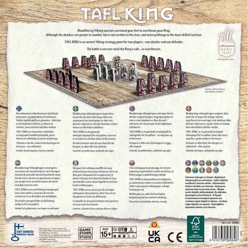 Tactic Gamestorm Vikings’ Tales Tafl King 20 min Lauamäng Strateegia – 3