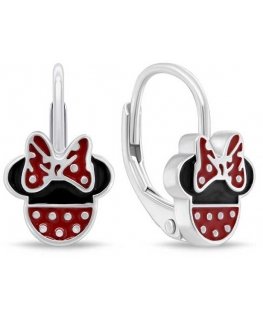 Brilio Silver Minnie Mouse hõbedased ripatsiga kõrvarõngad EA1136W