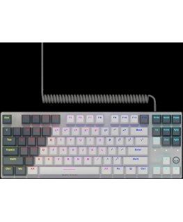 LORGAR Azar 514TKL, su laidu RGB mechaninė klaviatūra žaidimams, baltas, EN išdėstymas