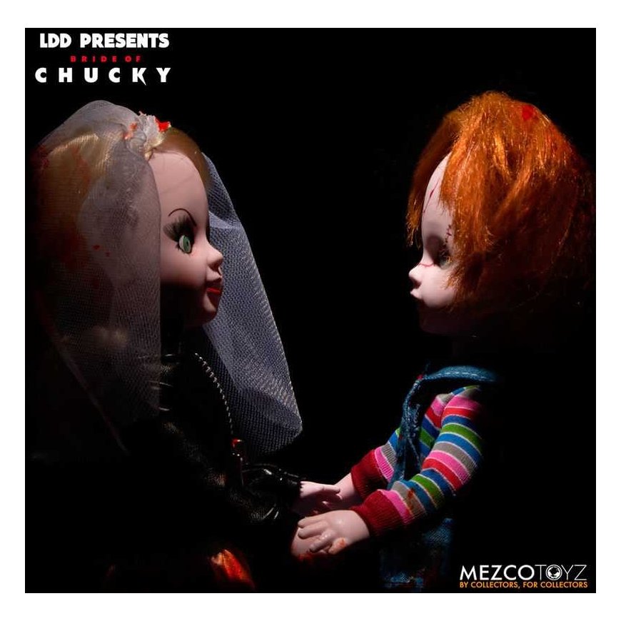 Mezco Toys Living Dead Dolls Chucky ir Tiffany pakuotė 2 figūrėlės 25 cm – 3