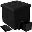 Folding pouffe black Ruhhy 25779 Folding pouffe black Ruhhy 25779