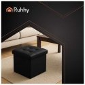 Folding pouffe black Ruhhy 25779 Folding pouffe black Ruhhy 25779