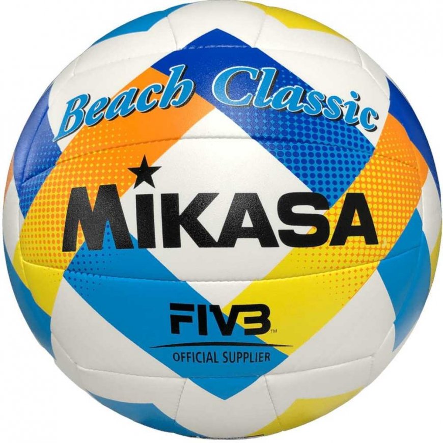 Kamuolys tinklinis paplūdimys Mikasa paplūdimys Classic balta-mėlyna-geltona BV543C-VXA-Y - 5 – 2