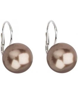 Evolution Group Charming dangling earrings with synthetic pearls 71106.3 bronze