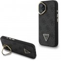 „Guess PU 4G Strass“ kolmion logon teline kamerakehyksellä, „MagSafe“ kuori iPhone 16:lle, musta „Guess PU 4G Strass“ kolmion logon teline kamerakehyksellä, „MagSafe“ kuori iPhone 16:lle, musta