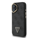 „Guess PU 4G Strass“ kolmnurga logo alus koos kaamera raami, „MagSafe“ ümbris iPhone 16 jaoks, must „Guess PU 4G Strass“ kolmnurga logo alus koos kaamera raami, „MagSafe“ ümbris iPhone 16 jaoks, must