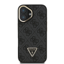 „Guess PU 4G Strass“ kolmnurga logo alus koos kaamera raami, „MagSafe“ ümbris iPhone 16 jaoks, must „Guess PU 4G Strass“ kolmnurga logo alus koos kaamera raami, „MagSafe“ ümbris iPhone 16 jaoks, must