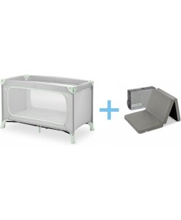 Hauck Dream N Play Plus matkasänky, dusty mint + Hauck Sleeper patja, 60 x 120 cm, Grey