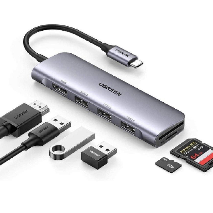 Ugreen 20956A keskitin USB Type-C 5000 Mbit/s Hopea – 4