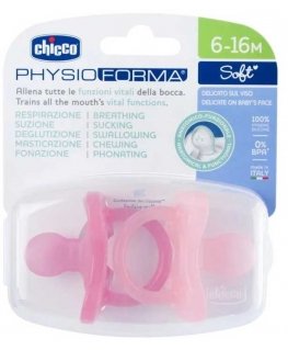 Chicco PhysioForma Soft Pacifiers Pink 6-16M