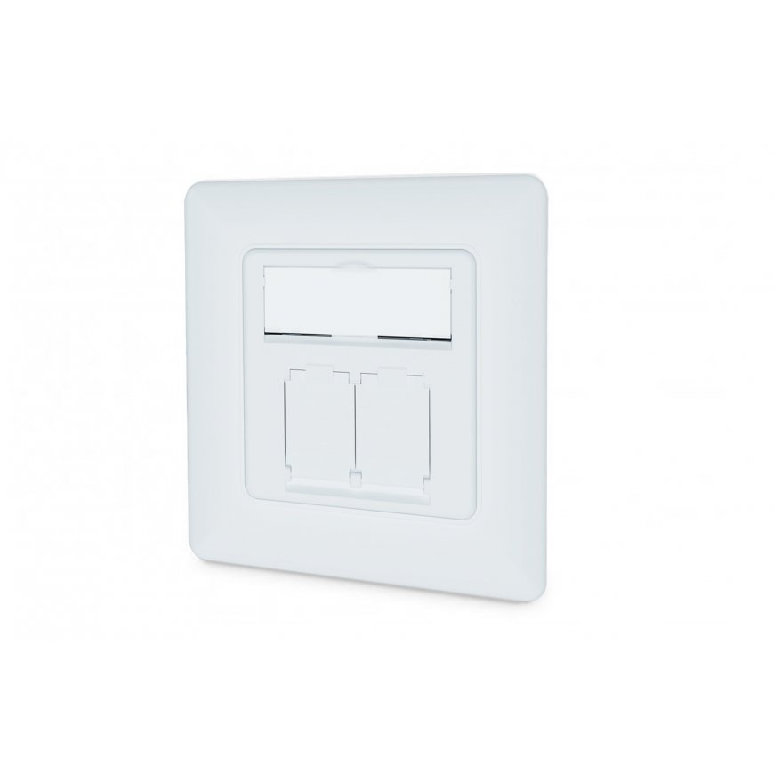 Digitus DN-9010/8-2 pistikupesa 2 x RJ-45 Valge