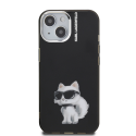 Karl Lagerfeld IML Aquarelle Choupette kate, mõeldud iPhone 15, Must