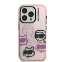 Karl Lagerfeld IML Multi K&CH Heads -kotelo iPhone 15 Pro:lle, vaaleanpunainen Karl Lagerfeld IML Multi K&CH Heads -kotelo iPhone 15 Pro:lle, vaaleanpunainen