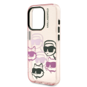 Karl Lagerfeld IML Multi K&CH Heads vāciņš iPhone 15 Pro rozā Karl Lagerfeld IML Multi K&CH Heads vāciņš iPhone 15 Pro rozā