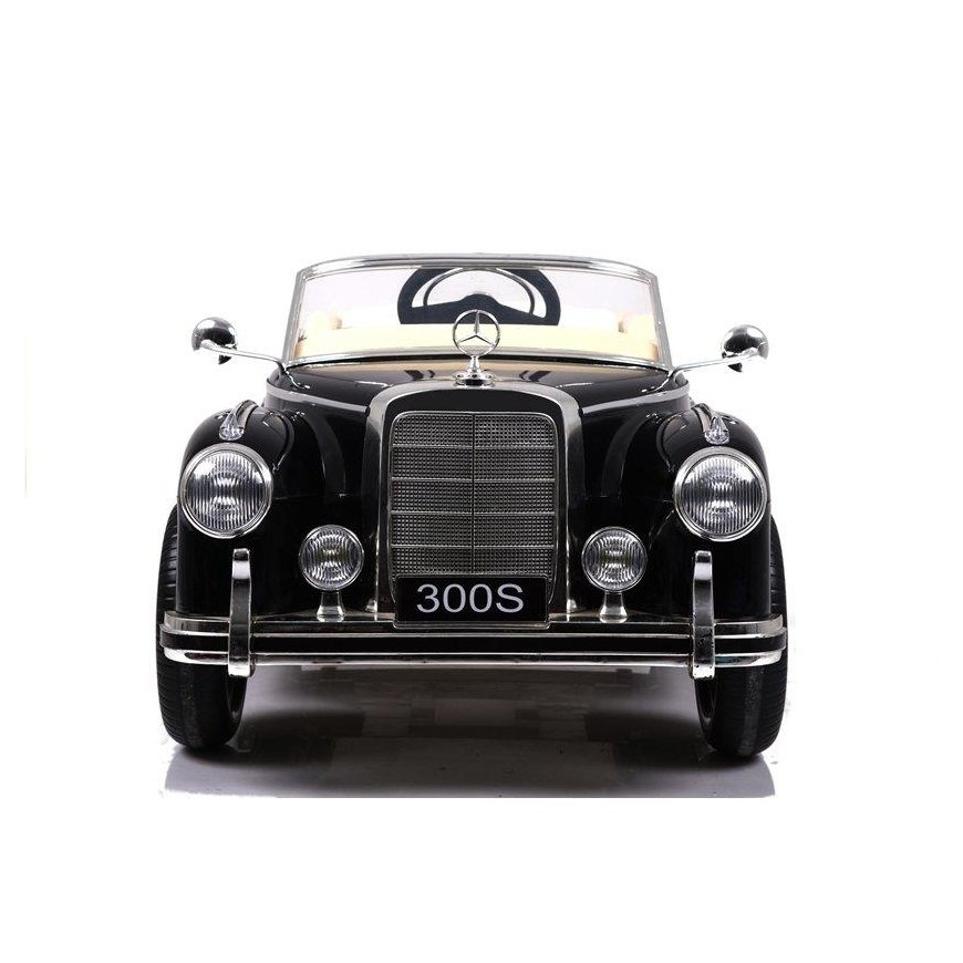 Lean Cars Dvivietis sähköauto lapsille Mercedes 300S LS-618, musta kiiltävä – 5