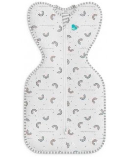 Love To Dream Otulacz Swaddle UP - suurus M - valge, vikerkaar - ETAP1 - 1 TOG Originaal