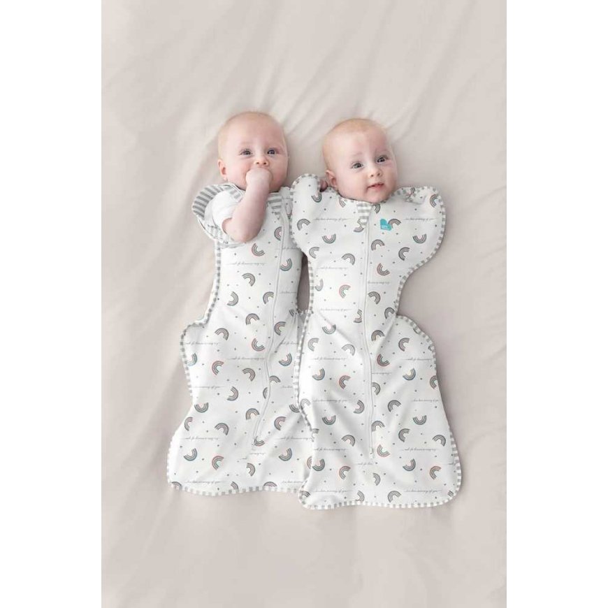 Love To Dream Otulacz Swaddle UP - dydis M - balta, tęcza - ETAP1 - 1 TOG Original – 3