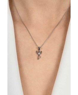 Brilio Silver Decent silver pendant Angel PT122W