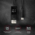 Axagon RVC-DPC video kabeļu aksesuārs 1,8 m USB Veids-C DisplayPort Melns