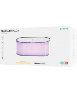 Ночная лампа Multicolor Glow LED RGB 1200mAh 5W с индукционной зарядкой 15W белого цвета