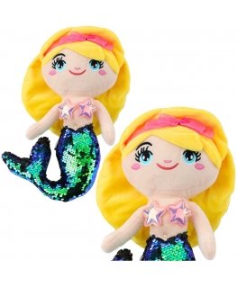 Lean Toys Soft Toy Mermaid with Scales 30 cm