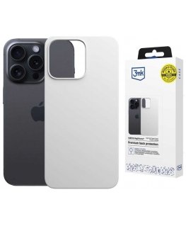 Чехол 3MK Hardy MagSilicone предназначен для Apple iPhone 15 Pro Max серебристого цвета