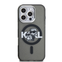 Чехол "Karl Lagerfeld IML Glitter Karl and Choupette Sketch MagSafe" для "iPhone 16 Pro" (черный)