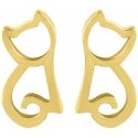 Modern Golden Cat Earrings Modern Golden Cat Earrings