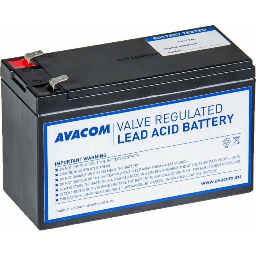 AVACOM AVA-RBP01-12090-KIT - akku, joka on tarkoitettu Belkin, CyberPower, EATON, Effekta, FSP Fortron, Legrand UPS:lle – 2