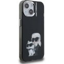Karl Lagerfeld IML Aquarelle Karl ja Choupette kate, mõeldud iPhone 15, Must Karl Lagerfeld IML Aquarelle Karl ja Choupette kate, mõeldud iPhone 15, Must