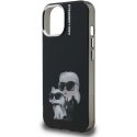 Karl Lagerfeld IML Aquarelle Karl un Choupette maciņš, paredzēts iPhone 15, Melns Karl Lagerfeld IML Aquarelle Karl un Choupette maciņš, paredzēts iPhone 15, Melns