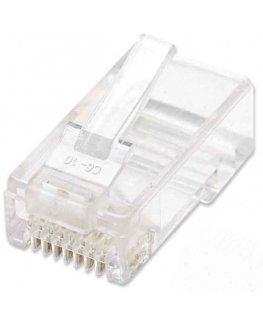 Intellinet RJ45 Modular Plugs, Cat5e, UTP, 3-prong, for solid wire, 15 µ gold plated contacts, 100 pack