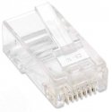 Intellinet RJ45 Modular Plugs, Cat5e, UTP, 3-prong, for solid wire, 15 µ gold plated contacts, 100 p Intellinet RJ45 Modular Plugs, Cat5e, UTP, 3-prong, for solid wire, 15 µ gold plated contacts, 100 p