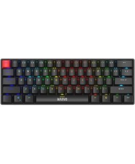 MARVO KG933 Saber 61 Laidinė žaidimų klaviatūra | USB-C | BT | 2.4 G | Juoda, 60%