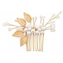 Trolley Charming golden hair combs with pearls Trolley Charming golden hair combs with pearls