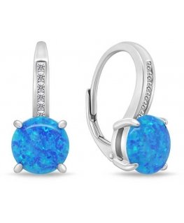 Brilio Silver Brilio Silver Decent silver earrings with zirconia and synthetic opals EA932WB