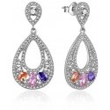 Серебряные серьги с цирконами Bernarda E0003038 Серебряные серьги с цирконами Bernarda E0003038