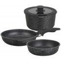 COMPLETE SET OF MARBLE COATED NON-STICK PANS 5-PIECE KLAUSBERG KB-7858 COMPLETE SET OF MARBLE COATED NON-STICK PANS 5-PIECE KLAUSBERG KB-7858