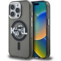 „Karl Lagerfeld IML Glitter Karl ja Choupette Sketch MagSafe“ -kuori, tarkoitettu „iPhone 15 Pro“ (musta)