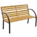 Sodo suoliukas Lean puidust ja metallist seljatoega, 125x73x53 cm Sodo suoliukas Lean puidust ja metallist seljatoega, 125x73x53 cm