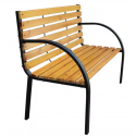 Sodo tuoli Lean puusta ja metallista selkänojalla, 125x73x53 cm