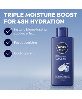 Лосьон для тела Nivea «Cool Kick» для мужчин, 400 мл